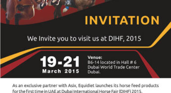 Equidiet en la Exposición Internacional de Caballos de Dubai