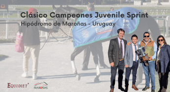 Equidiet en el Clásico Campeones Juvenile Sprint en Maroñas